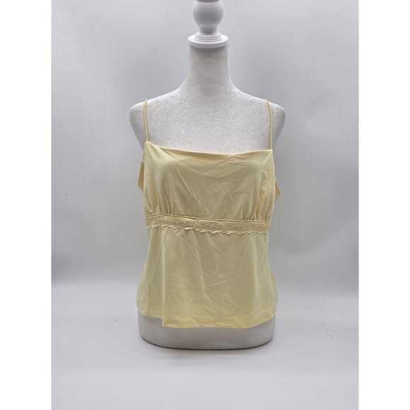 wild fable Tops - Wild Fable Women's L Yellow Lace Trim Cami Tank Top NWT 101-571